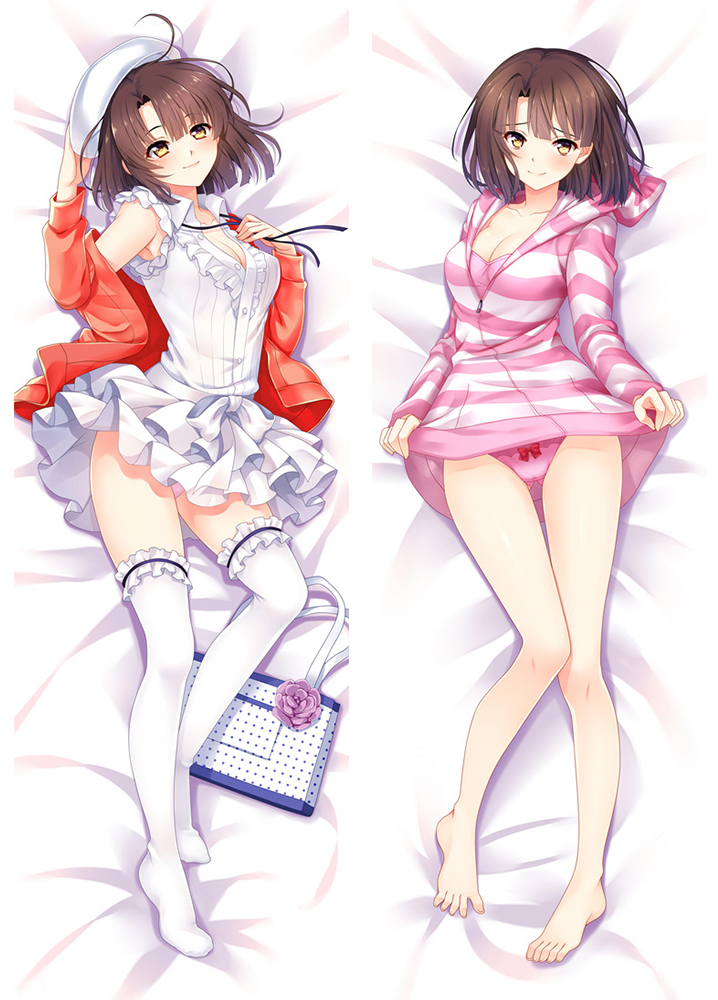 Saenai Heroine no Sodatekata Anime Megumi Kato Dakimakura Hugging Body Pillow Cover