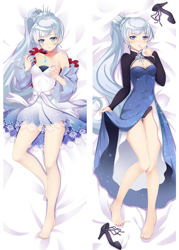 New Anime RWBY Weiss Dakimakura Bed Hugging Body Pillow Case Cover
