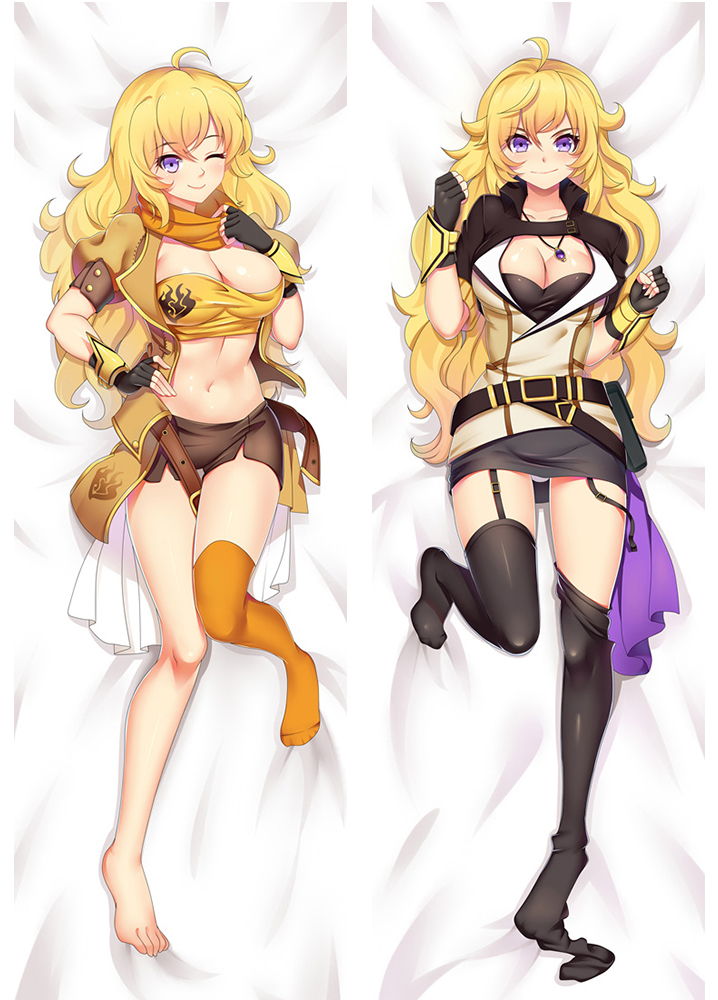New Anime RWBY Yang Xiao Long Dakimakura Bed Hugging Body Pillow Case Cover