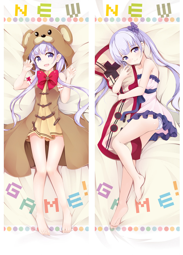 Anime New Game! Aoba Suzukaze Dakimakura Bedding Hugging Body Pillow Case Cover