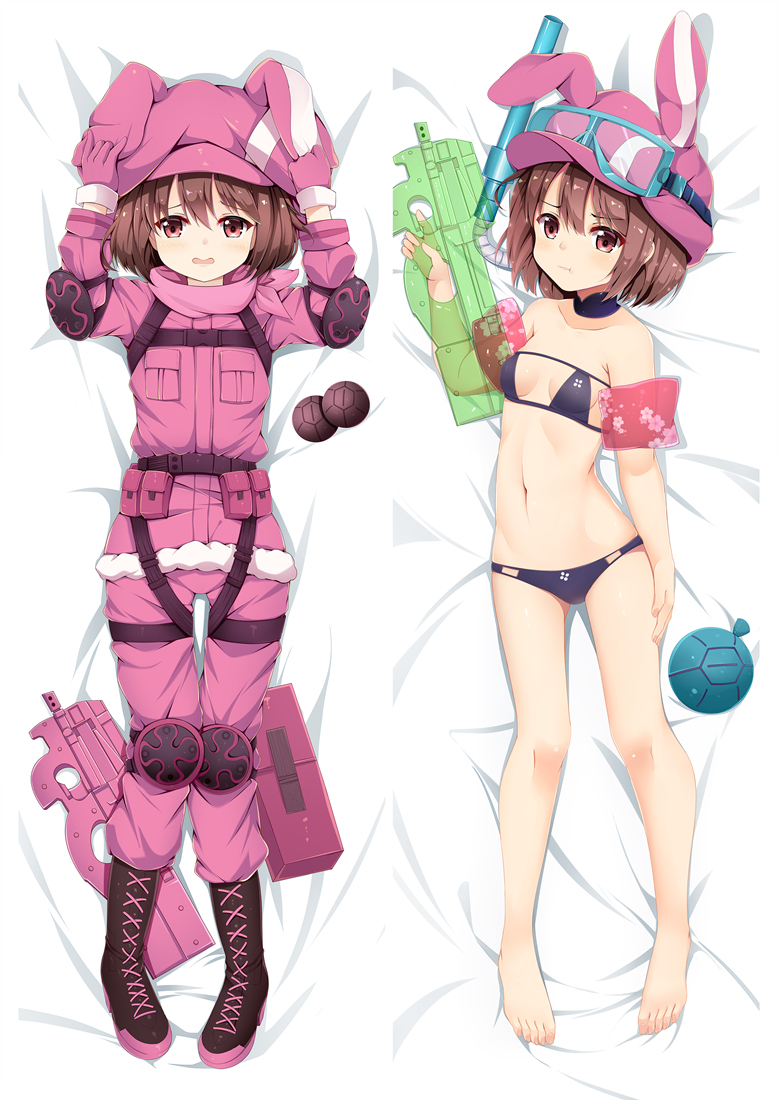 Sword Art Online Gun Gale Online GGO Llenn Anime Dakimakura Pillow Cover