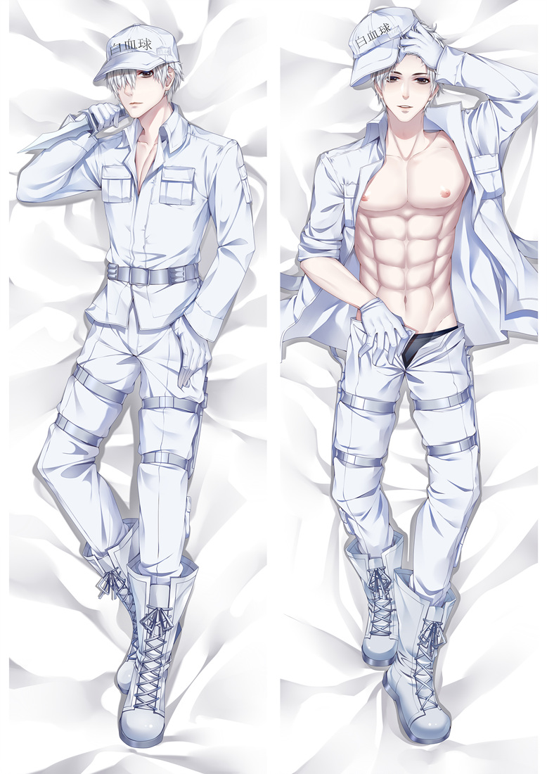 Cells at Work! White Blood Cell Anime Dakimakura Pillow Cover