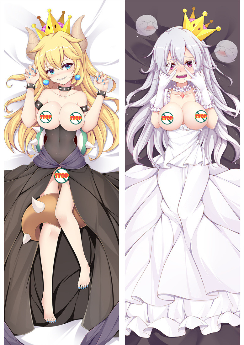 Super Mario Bowsette Princess Bowser Anime Dakimakura Pillow Cover