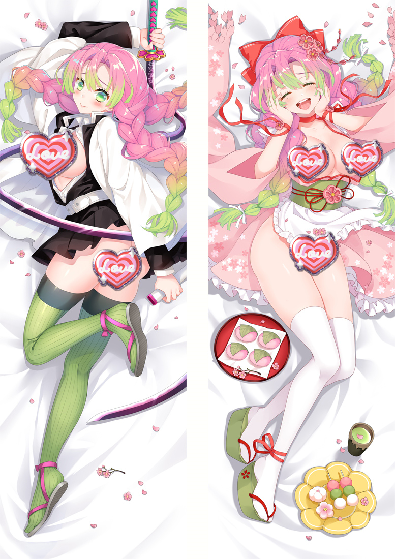 Demon Slayer: Kimetsu no Yaiba Kanroji Mitsuri Anime Dakimakura Pillow Cover