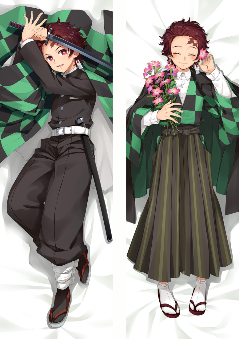 Demon Slayer: Kimetsu no Yaiba Tanjirou Anime Dakimakura Pillow Cover