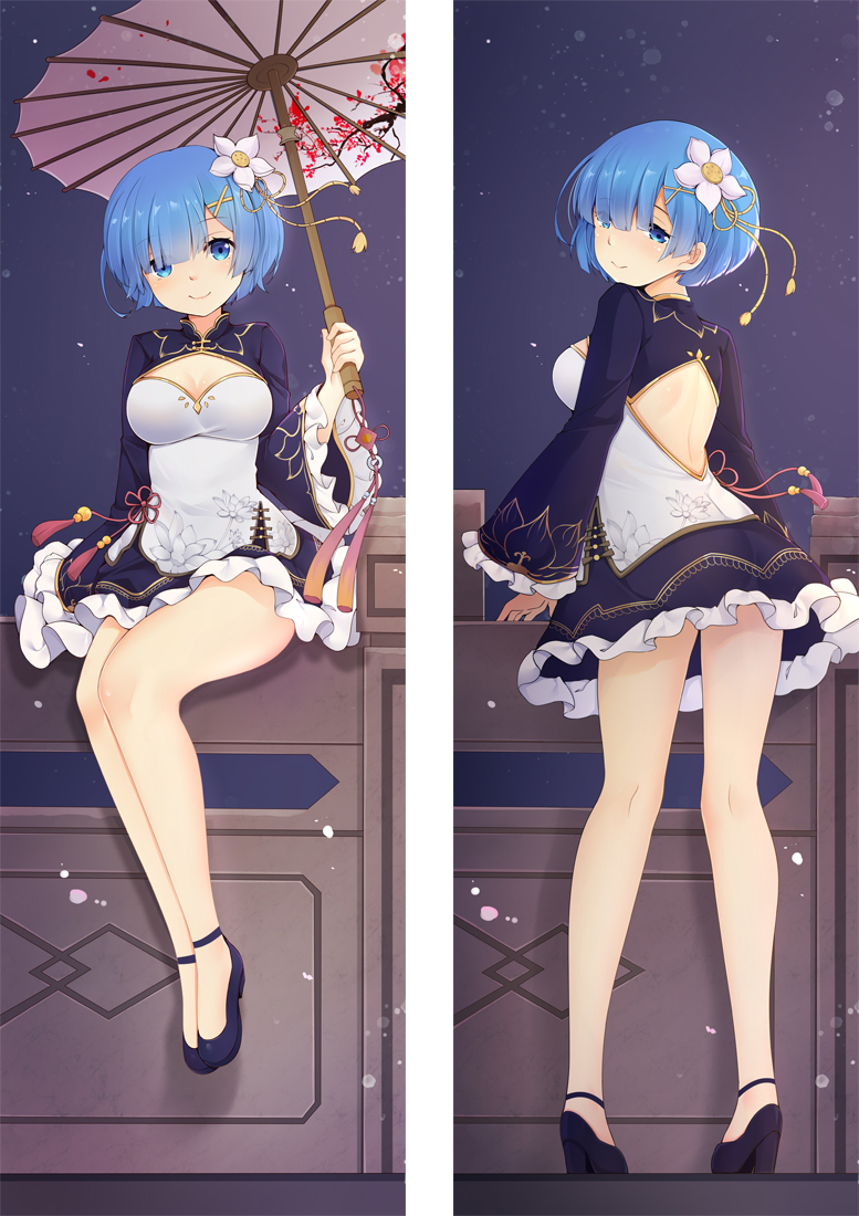 Re:Zero − Starting Life in Another World Rem Cheongsam Anime Dakimakura Pillow Cover