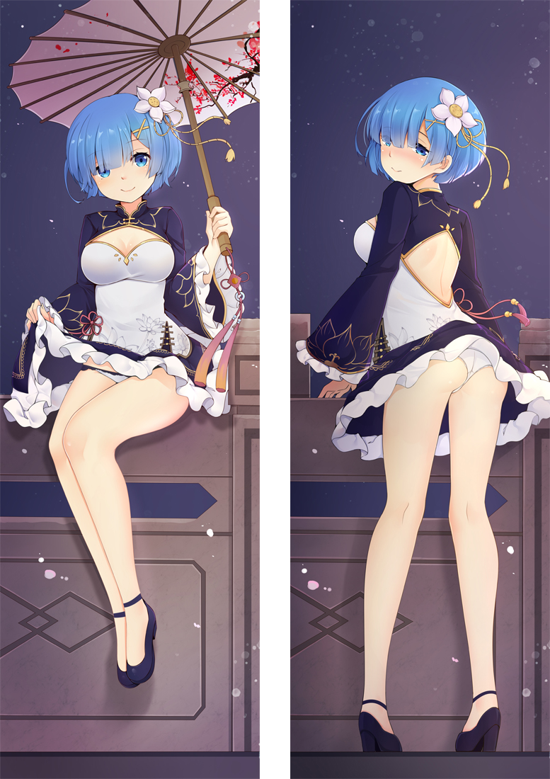 Re:Zero − Starting Life in Another World Rem Cheongsam Anime Dakimakura Pillow Cover