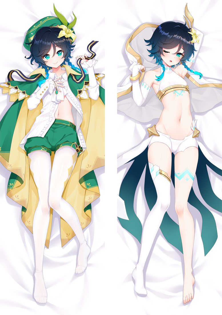 Genshin Impact Venti Anime Dakimakura Body Pillow Cover H4135-A