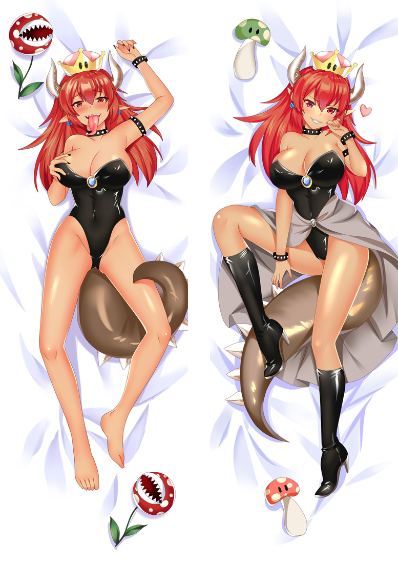 Super Mario Princess Bowsette Anime Dakimakura Body Pillow Cover H3880-C
