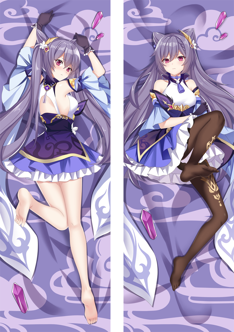 Genshin Impact Keqing Anime Dakimakura Body Pillow Cover H4089-A