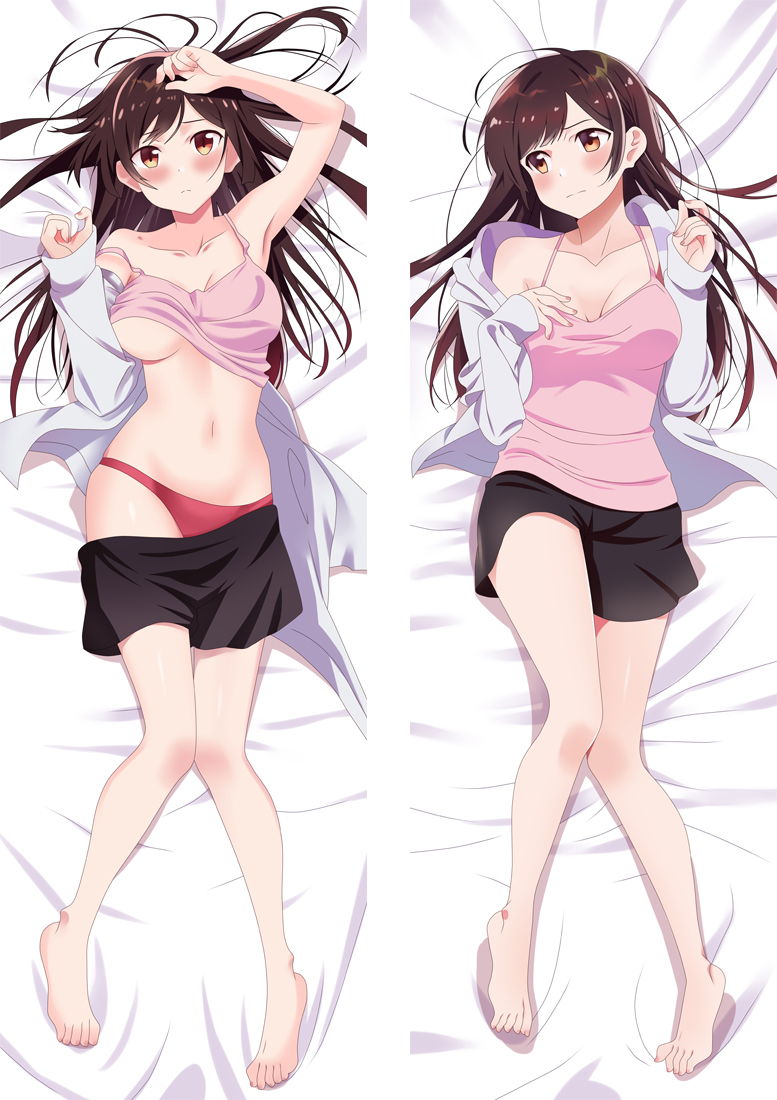 Kanojo, Okarishimasu Ichinose Chizuru & Mizuhara Chizuru Anime Dakimakura Body Pillow Cover H4069