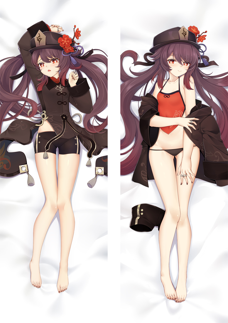 Genshin Impact Hu Tao Anime Dakimakura Body Pillow Cover