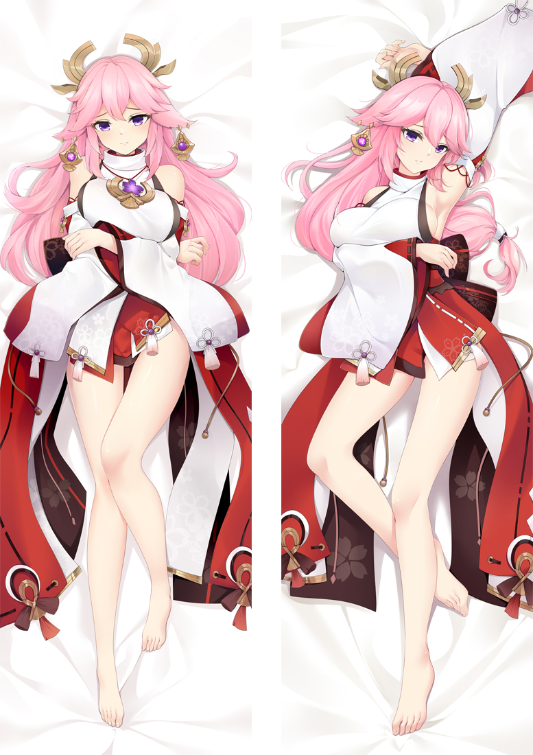 Genshin Impact Yae Miko Anime Dakimakura Body Pillow Cover