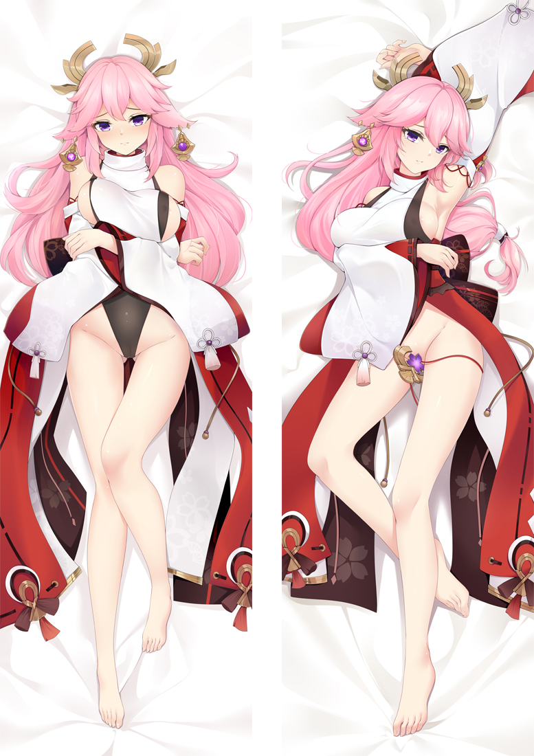 Genshin Impact Yae Miko Anime Dakimakura Body Pillow Cover
