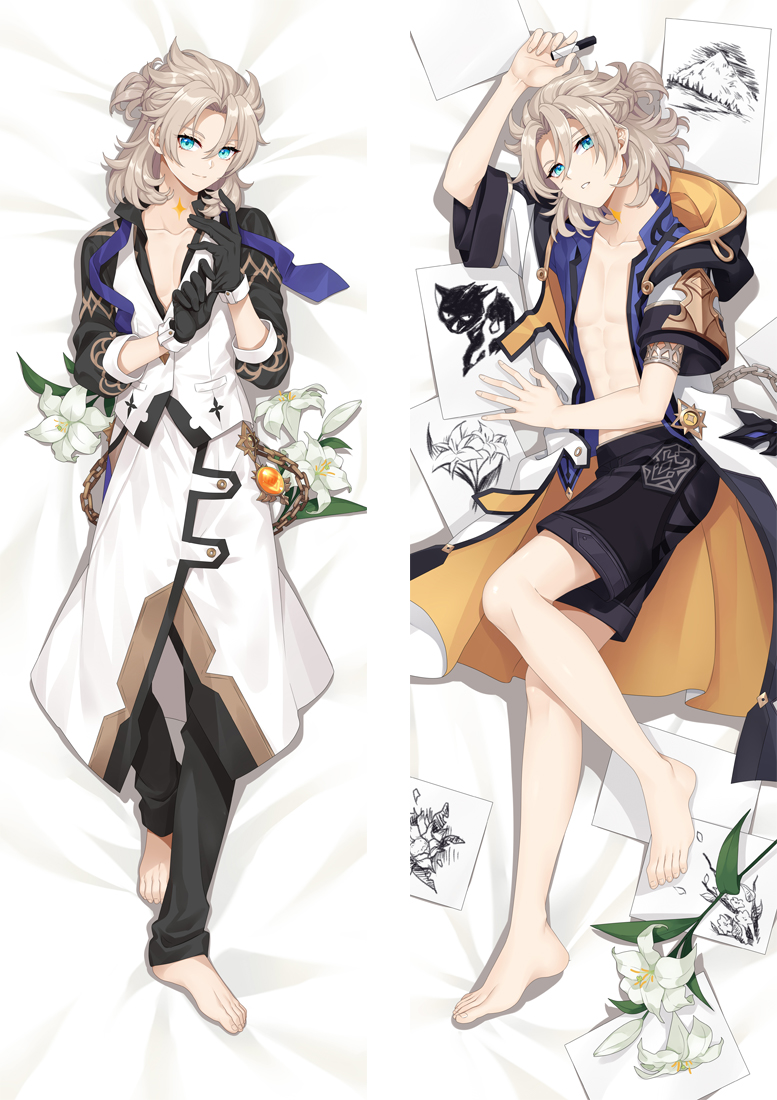 Genshin Impact ALBEDO Anime Dakimakura Body Pillow Cover