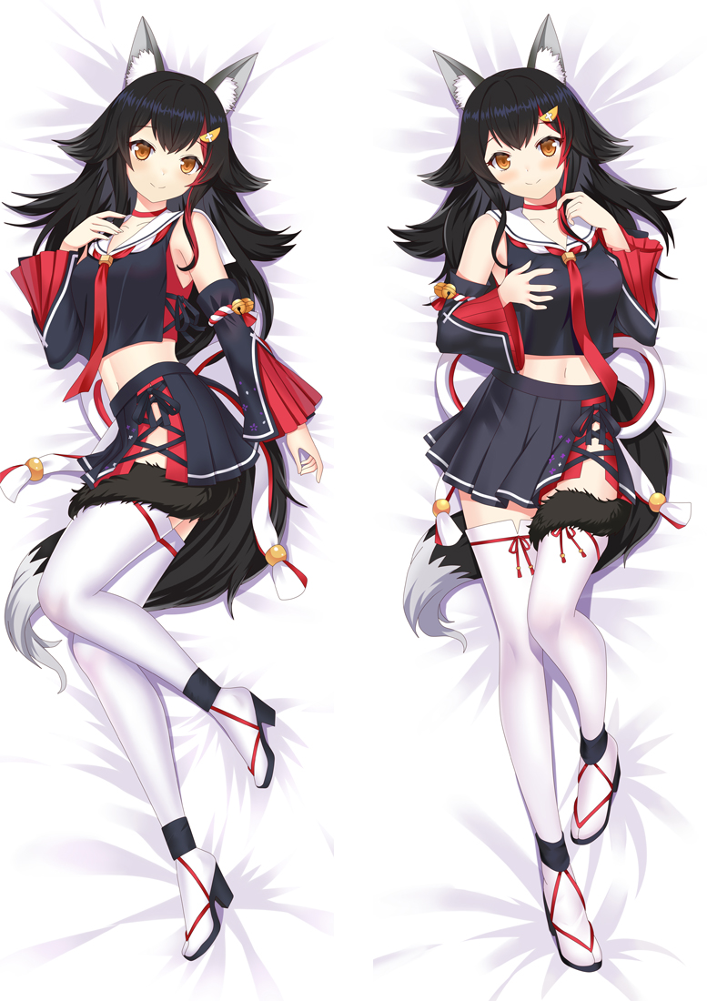 Hololive Virtual Youtuber Ookami Mio Anime Dakimakura Body Pillow Cover