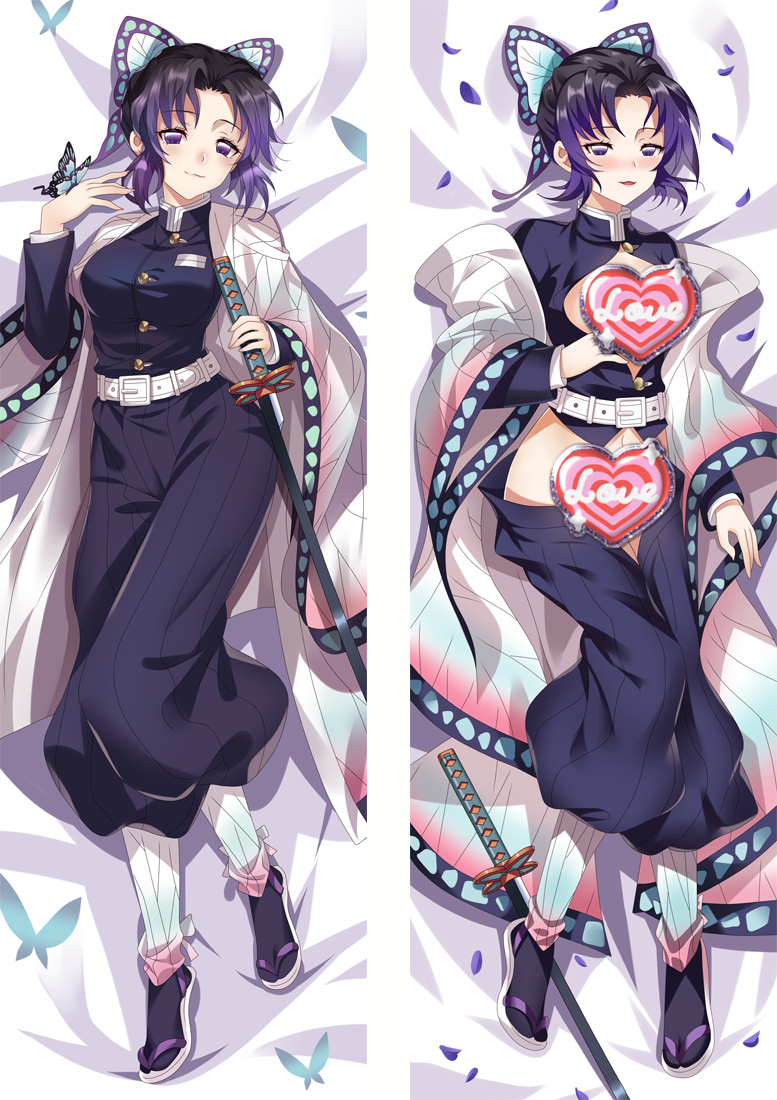 Demon Slayer: Kimetsu no Yaiba Kochou Shinobu Anime Dakimakura Body Pillow Cover H4026-B