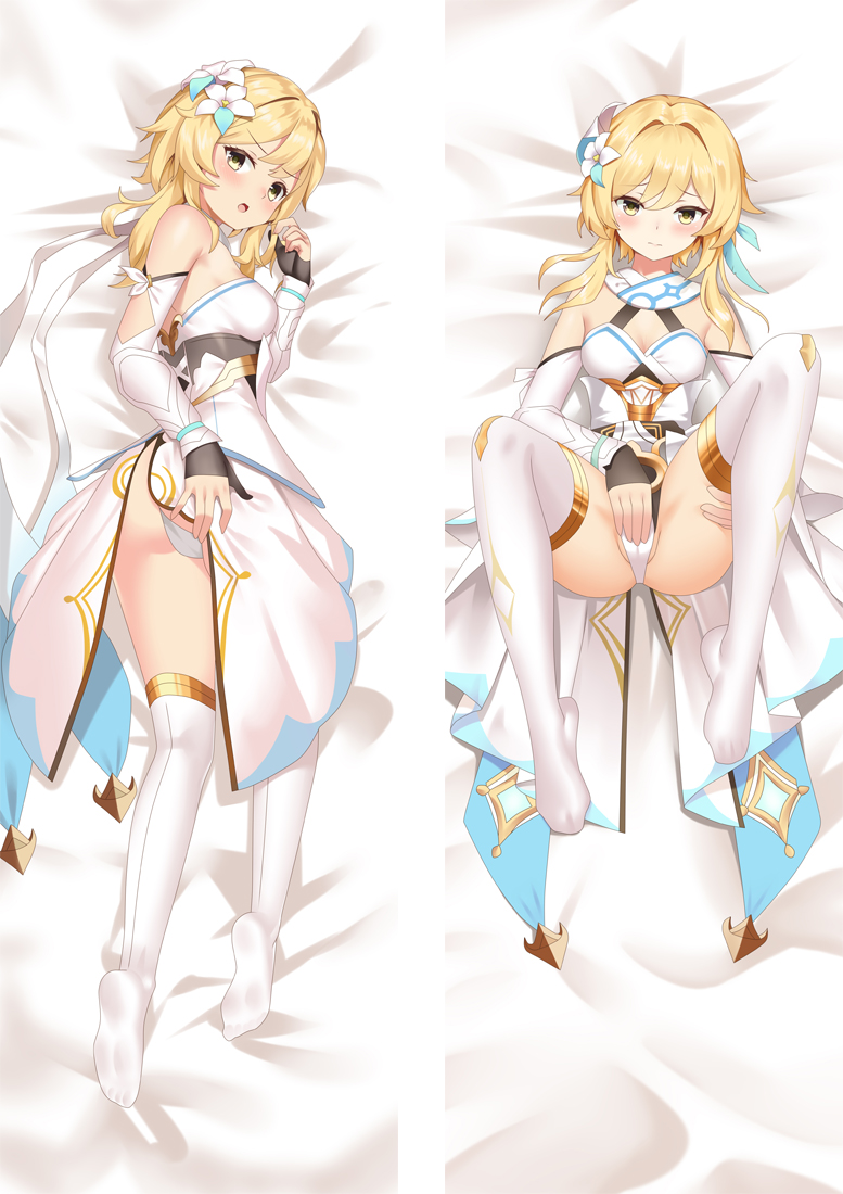 Genshin Impact Lumine Anime Dakimakura Body Pillow Cover