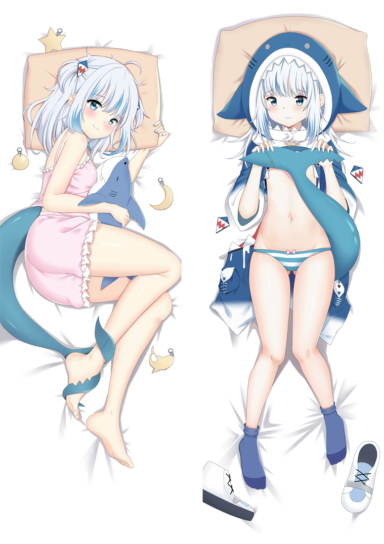 Virtual Youtuber Gawr Gura Anime Dakimakura Body Pillow Cover