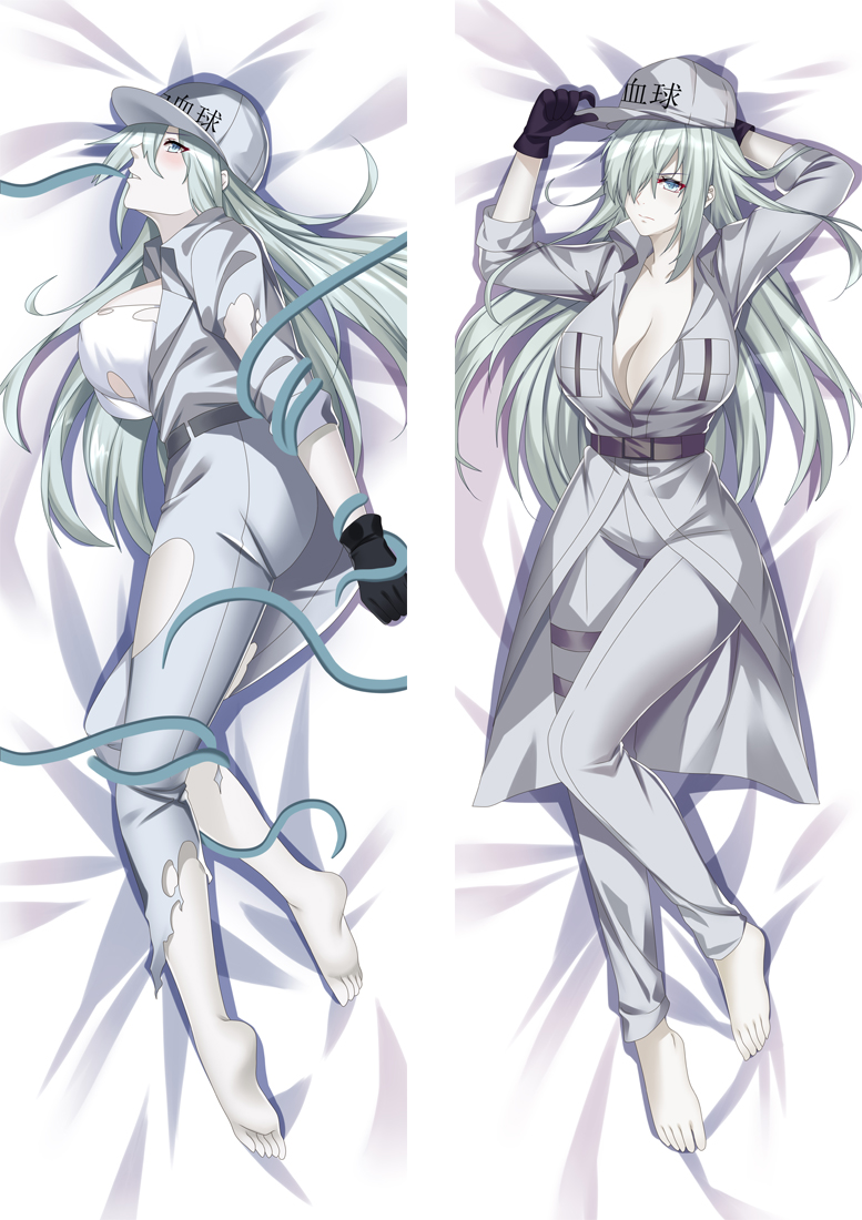 Cells at Work! Black White blood cell 1196 Anime Dakimakura Body Pillow Cover H4121-A