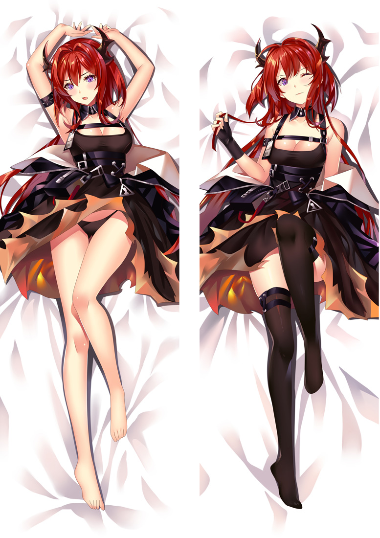 Arknights Surtr Anime Dakimakura Body Pillow Cover H4130-A