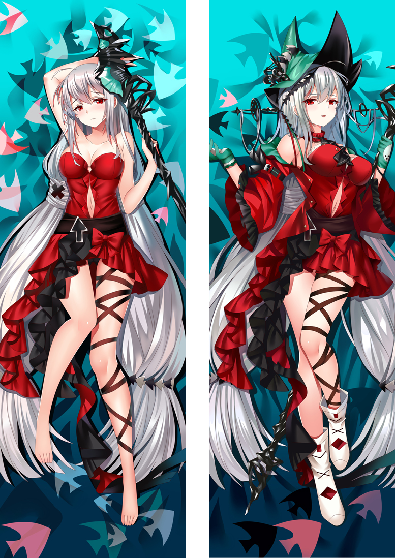 Arknights Skadi the Corrupting Heart Anime Dakimakura Body Pillow Cover H4136-A