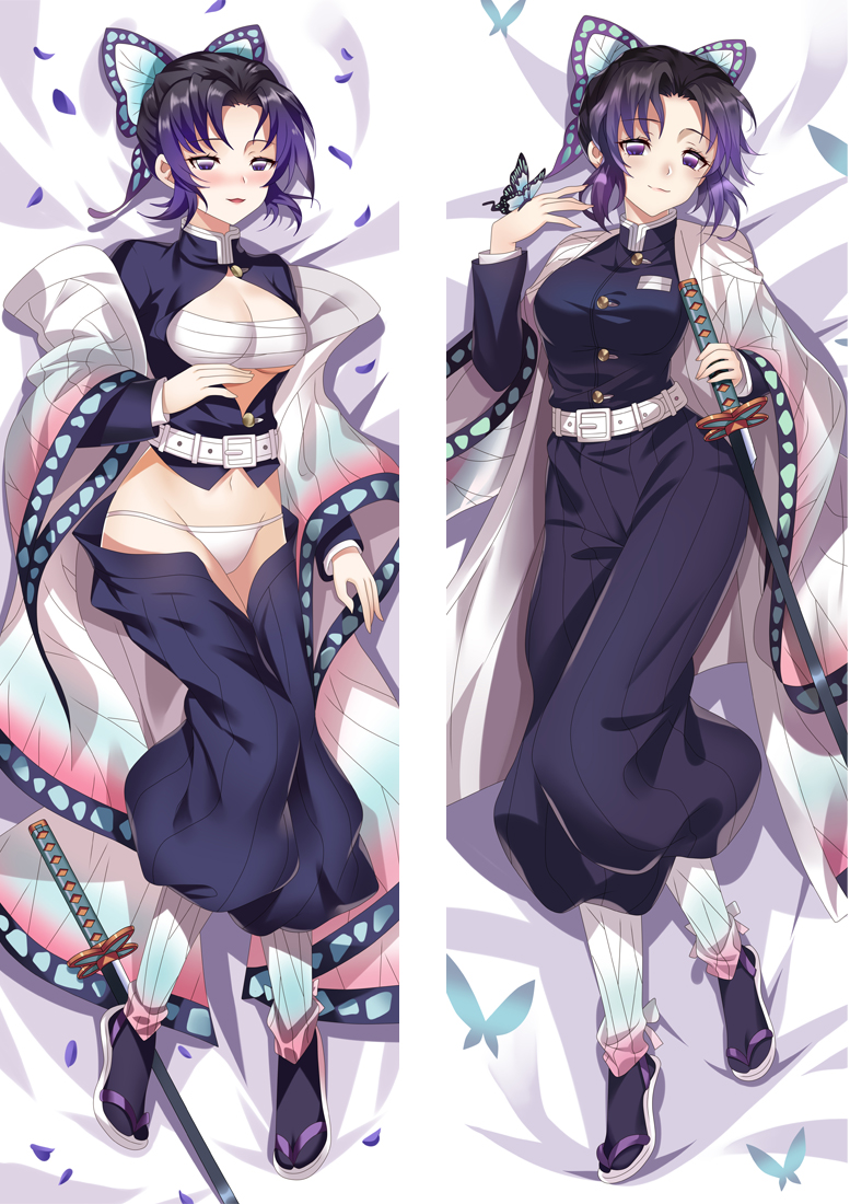Demon Slayer: Kimetsu no Yaiba Kochou Shinobu Anime Dakimakura Body Pillow Cover H4026-A