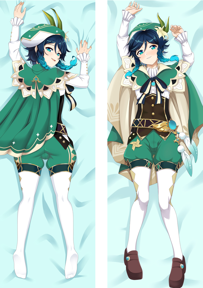 Genshin Impact Venti Anime Dakimakura Body Pillow Cover