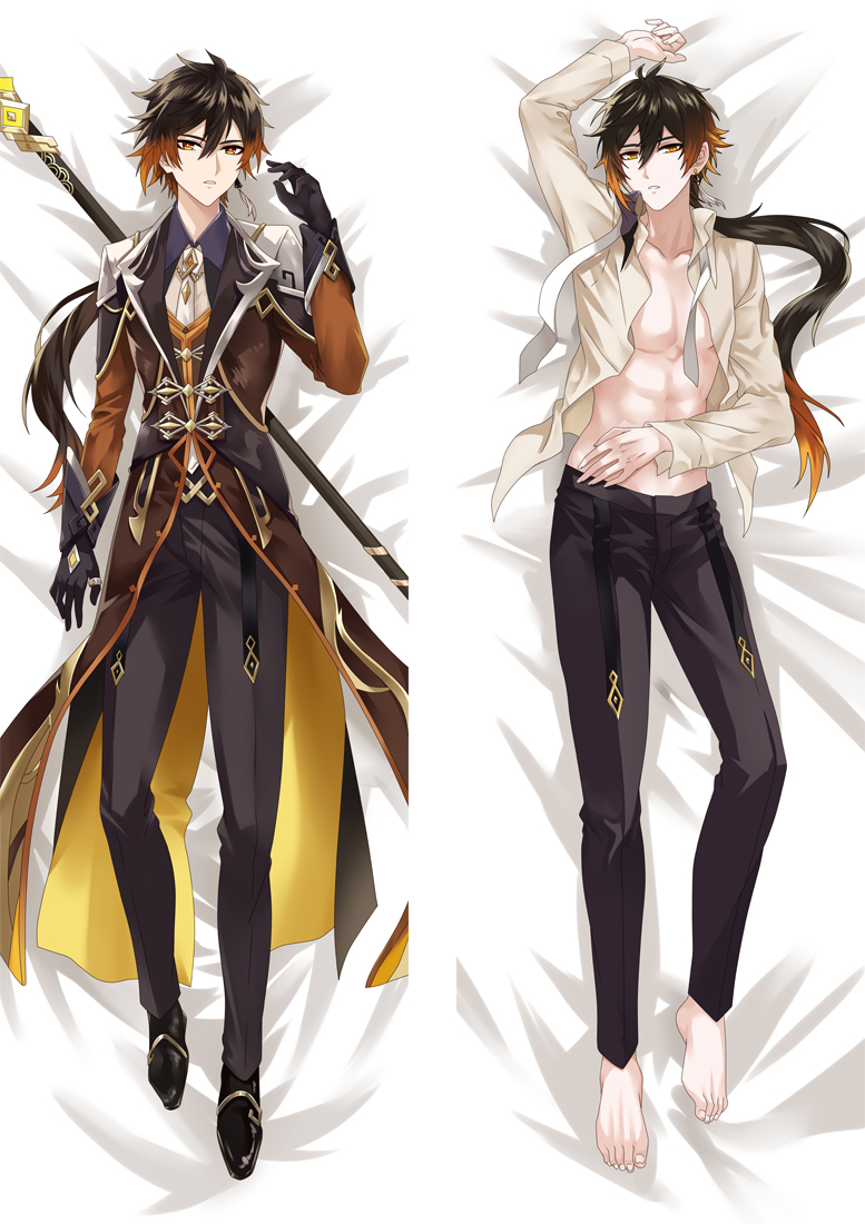 Genshin Impact Zhongli Anime Dakimakura Body Pillow Cover