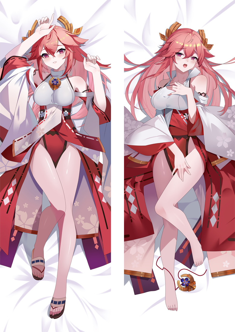 Genshin Impact Yae Miko Anime Dakimakura Body Pillow Cover H4154-A