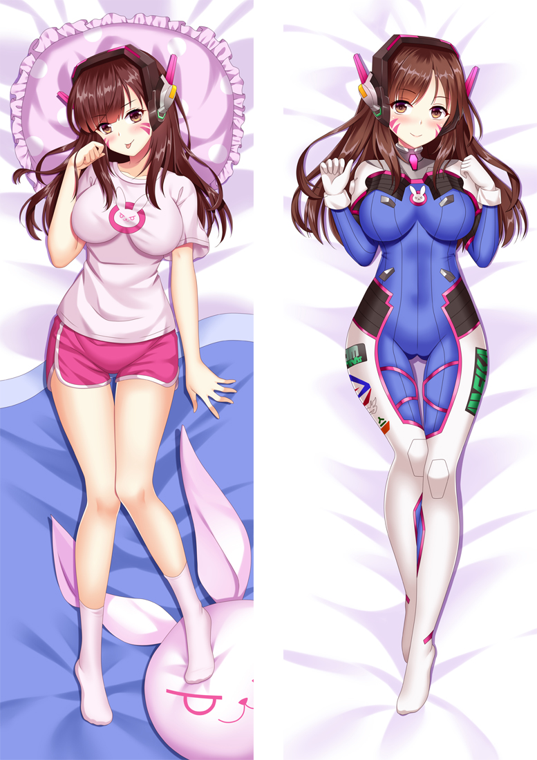 Overwatch D.VA Anime Dakimakura Body Pillow Cover