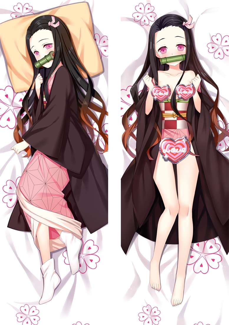 Demon Slayer: Kimetsu no Yaiba Kamado Nezuko Anime Dakimakura Body Pillow Cover H3958-B