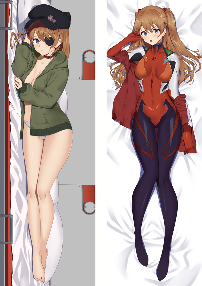 Neon Genesis Evangelion Asuka Langley Soryu Anime Dakimakura Body Pillow Cover