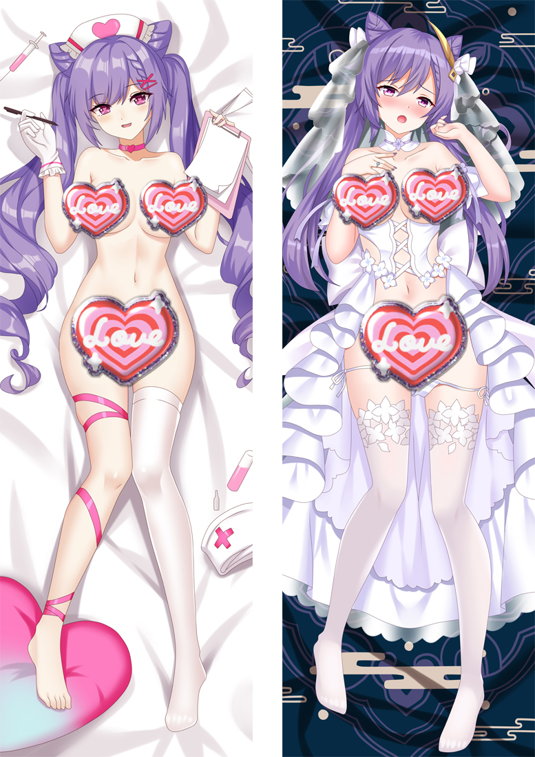 Genshin Impact Keqing Anime Dakimakura Body Pillow Cover