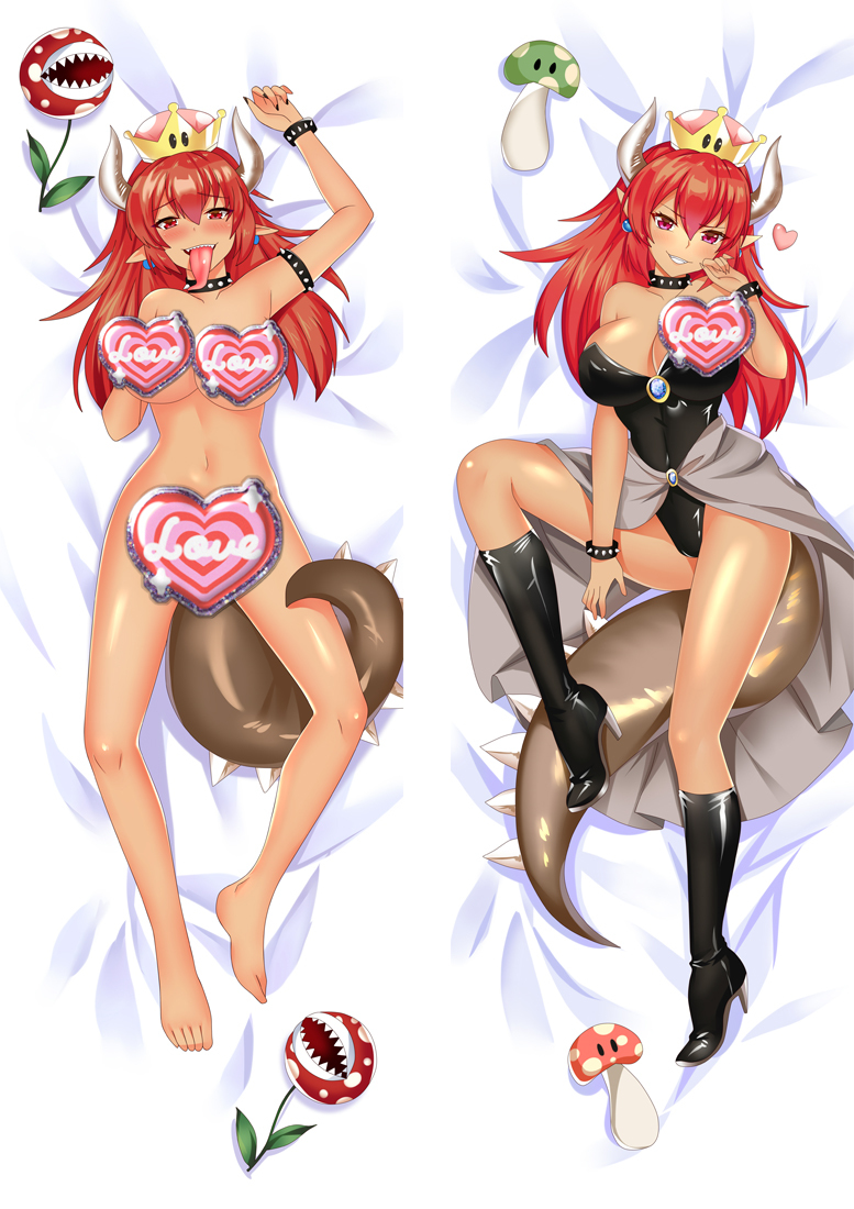 Super Mario Princess Bowsette Anime Dakimakura Body Pillow Cover H3880-D