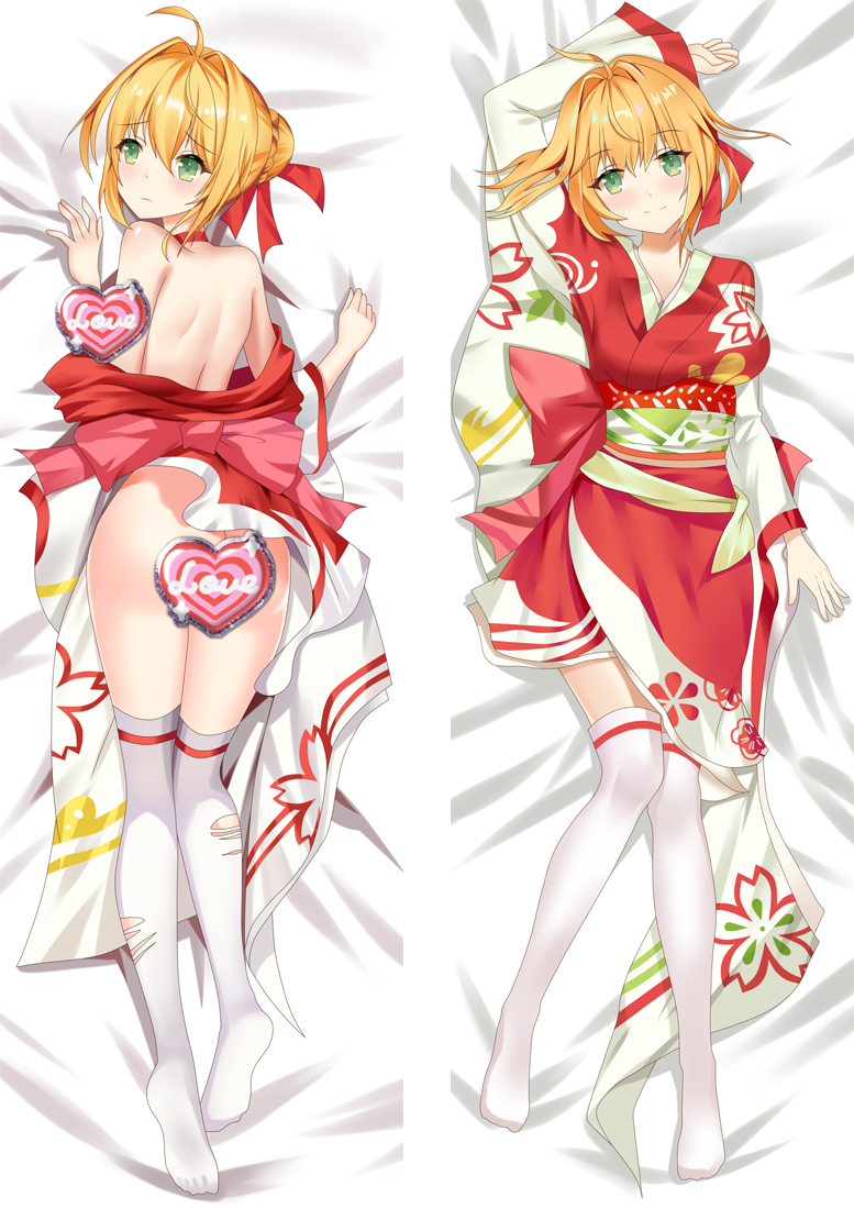 Fate Grand Order Saber Nero Anime Dakimakura Pillow Cover H3923B