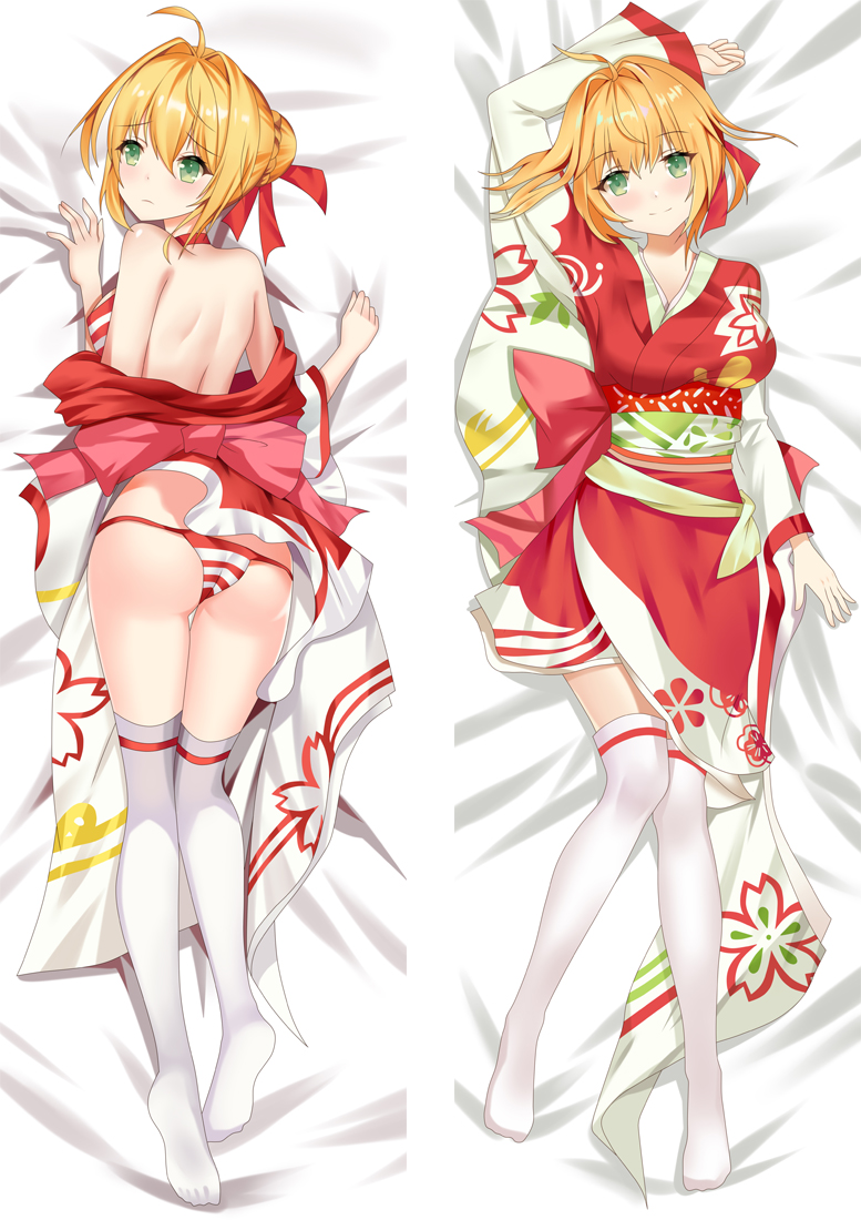 Fate Grand Order Saber Nero Anime Dakimakura Pillow Cover H3923A