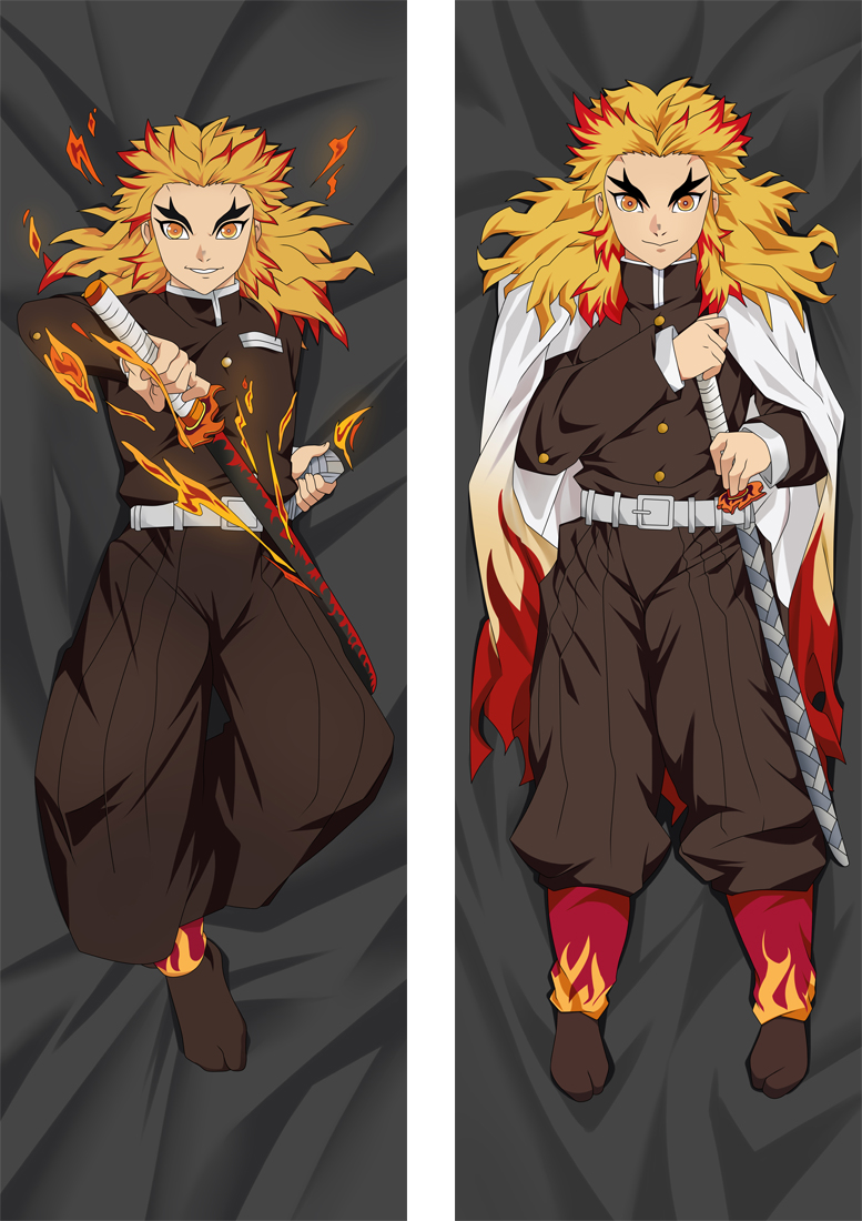 Demon Slayer: Kimetsu no Yaiba Rengoku Kyoujurou Anime Dakimakura Pillow Cover