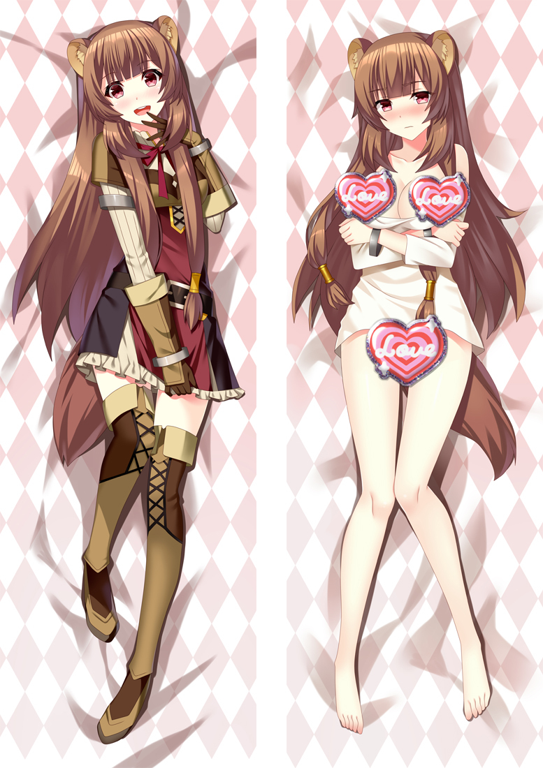 The Rising of the Shield Hero Raphtalia Anime Dakimakura Pillow Cover H3935 B