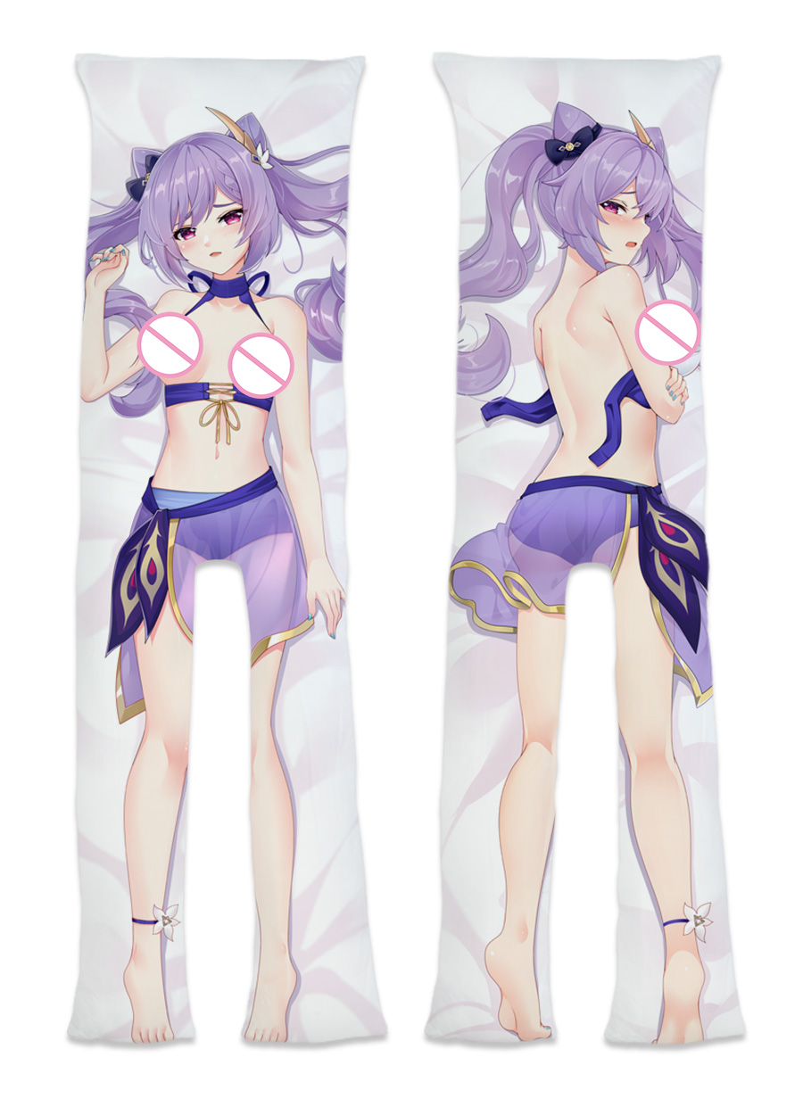 Genshin Impact Keqing Apart Legs With A Hole as a girlfriend wife Anime Dakimakura Pillow Cover