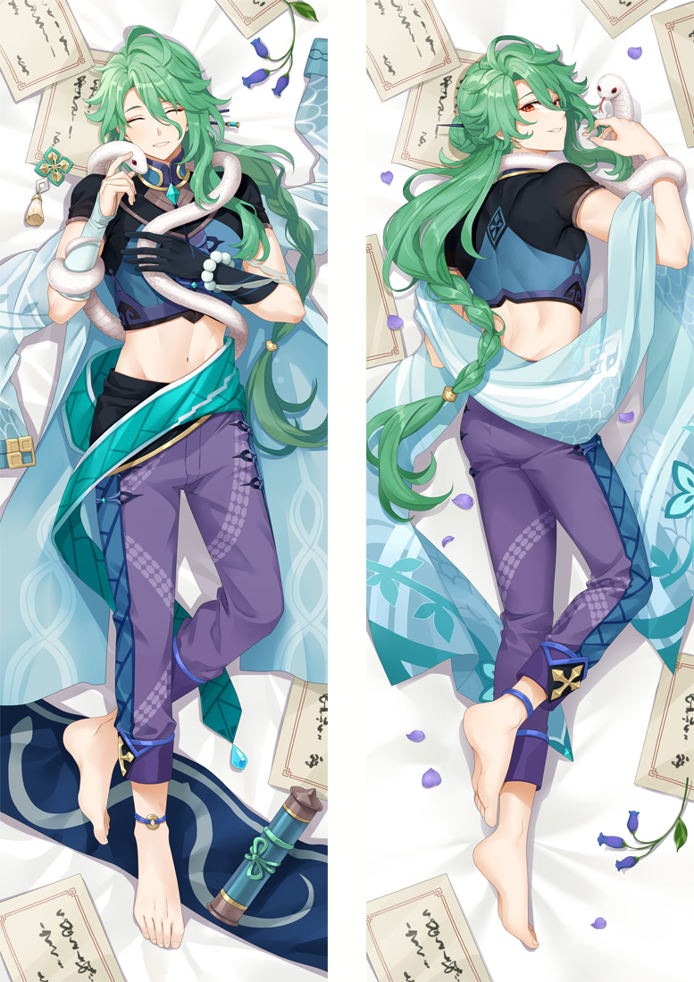 Genshin Impact Baizhu Anime Dakimakura Pillow Cover