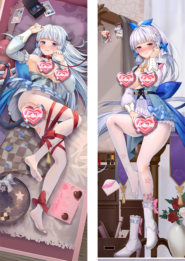 Genshin Impact Kamisato Ayaka Anime Dakimakura Pillow Cover