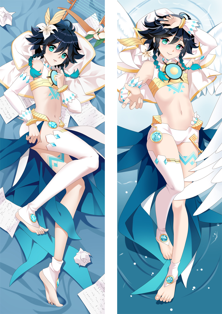 Genshin Impact Venti Anime Dakimakura Body Pillow Cover