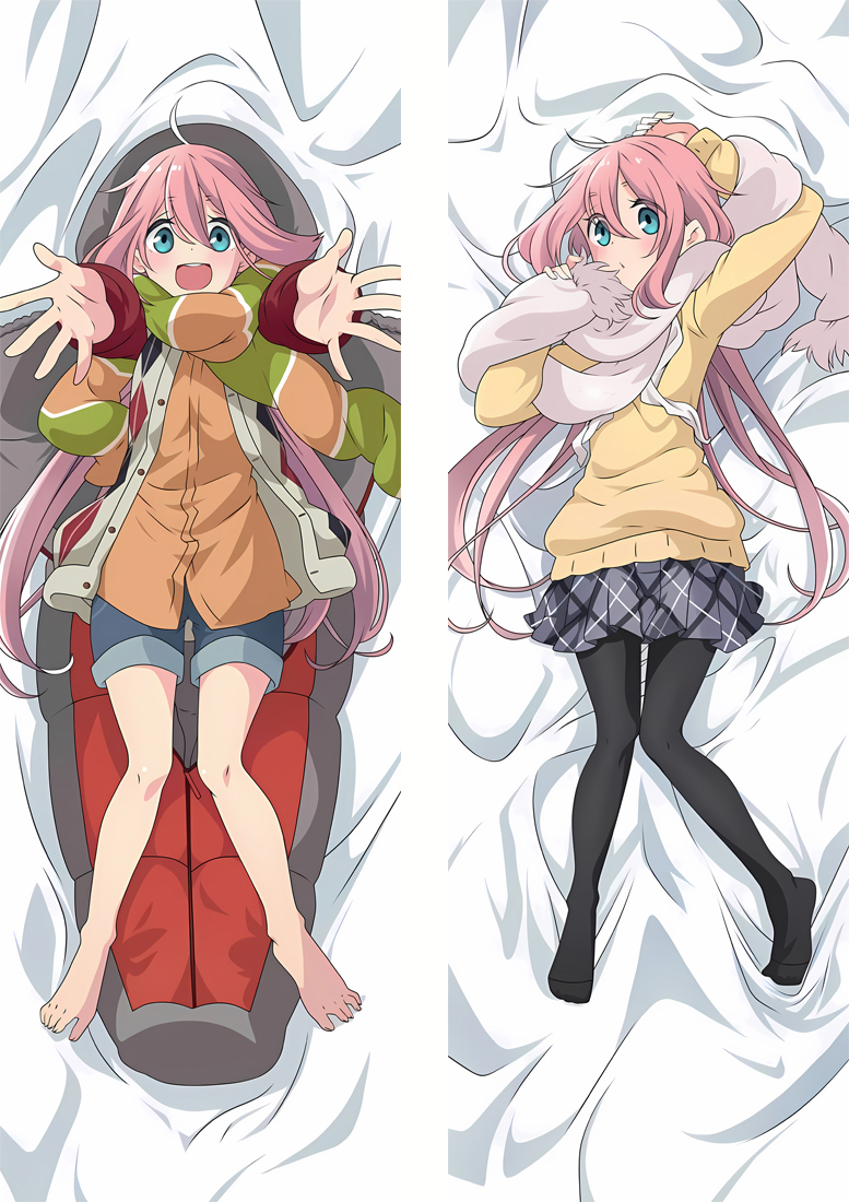 Laid-Back Camp Nadeshiko Kagamihara Anime Dakimakura Pillow Cover H3863