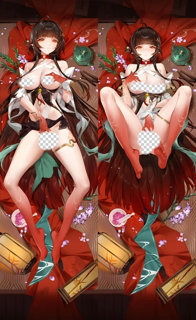 Honkai: Star Rail Lingsha Anime Dakimakura Body Pillow Cover