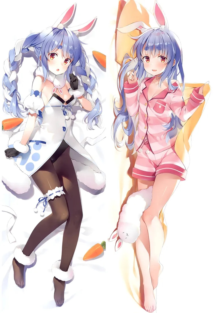 VTuber Usada Pekora Anime Dakimakura Body Pillow Cover