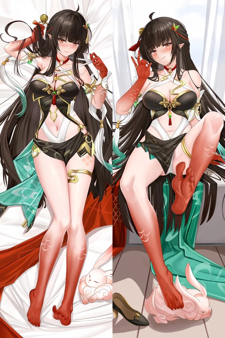 Honkai: Star Rail Lingsha Anime Dakimakura Body Pillow Cover