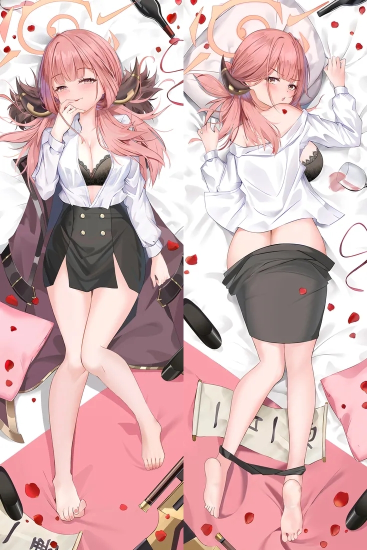 Blue Archive Rikuhachima Aru Anime Dakimakura Body Pillow Cover