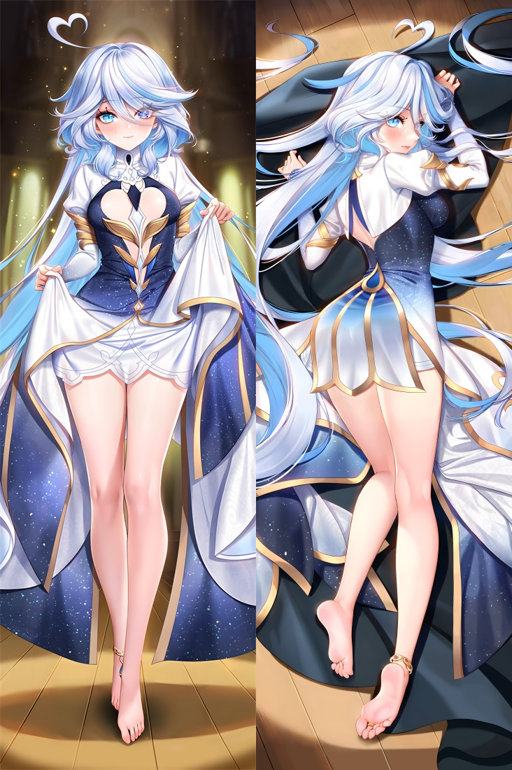Genshin Impact Focalors Furina Anime Dakimakura Body Pillow Cover