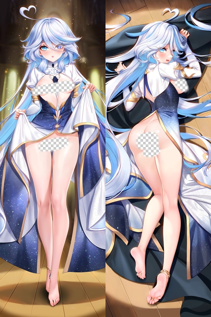 Genshin Impact Focalors Furina Anime Dakimakura Body Pillow Cover